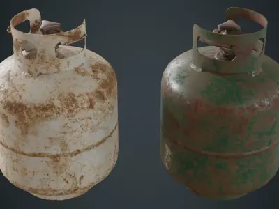 Propane Tank 1B Low-poly 3D model