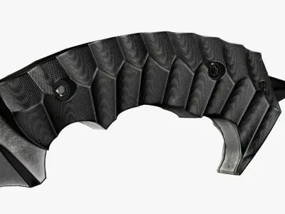 Tactical kukri knife Low-poly 3D model