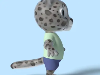 Toonish Snowbars Low-poly 3D model