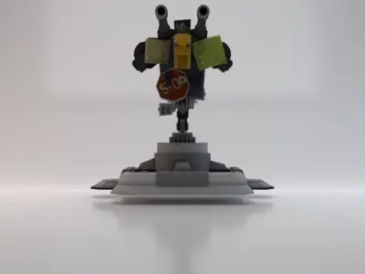 Turret Low-poly 3D model