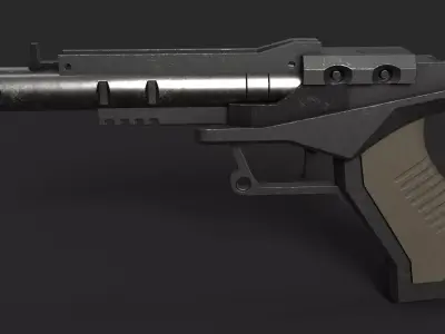 Blaster Pistol Low-poly 3D model