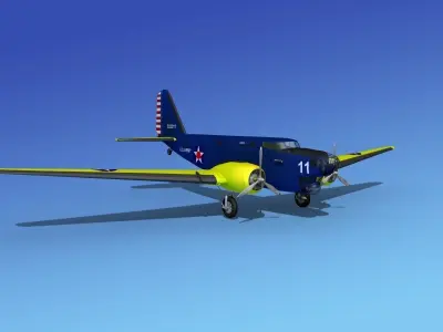 Douglas B-18A Bolo V08 3D model