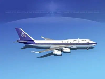 Boeing 747-400 Olympic Air 3D model