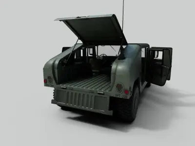 HUMVEE US Army Low-poly 3D model