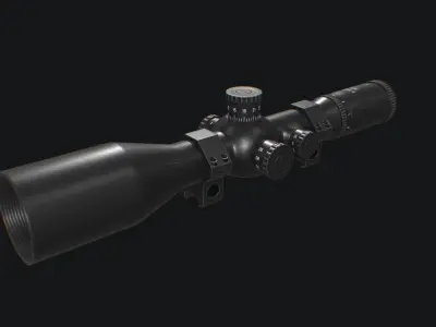 Sniper Scope Low-poly 3D model
