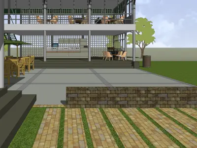 Cafe 2022-2003 3D model