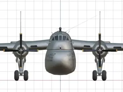 FAIRCHILD XC-120 PACKPLANE - The Unwanted BLOB Low-poly 3D model