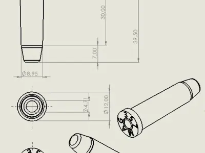 357 Magnum Bullet Free 3D model