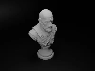 Underwater Soldier Bust Chess 3D print model 2