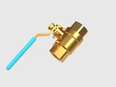 Ball Valve - flow control device 3D model