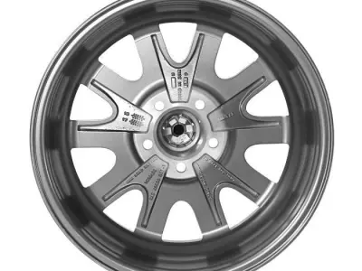 Legendary Wheel Co HB45 Alloy Wheel 17x8 Charcoal Machined C 3D model