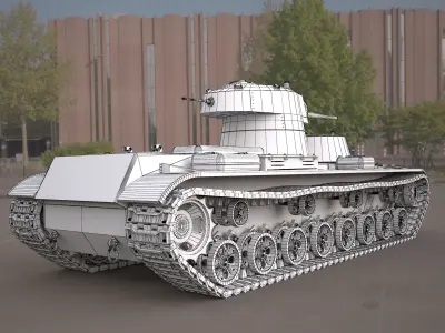 SMK military tank 3D model 3D model