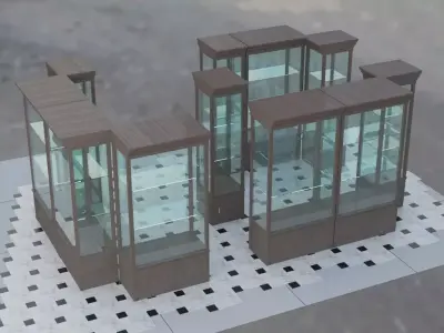 commercial pavilion 3D model