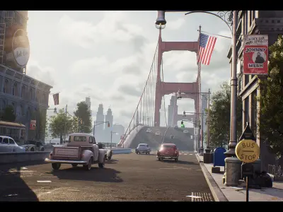 1900s Environments Mega Bundle Prop Packs 5 Environments Low-poly 3D model