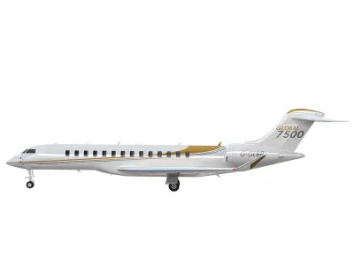 Bombardier Global 7500 aircraft 3D model