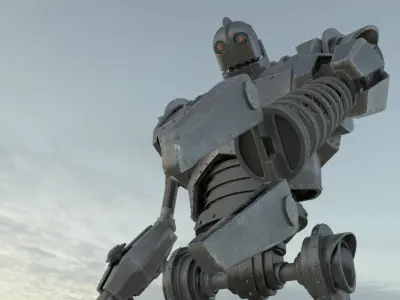 Iron Giant- Battle Mode- Transform-  lowpoly - gameready Low-poly 3D model