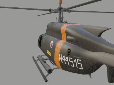 Bell ARH-70 ARAPAHO - The ARMED RECON HELICOPTER - Low-poly 3D model