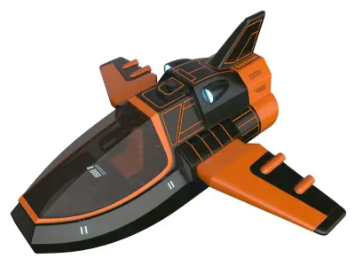 Scifi Vehicle with interior 3D model