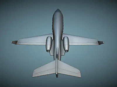 Learjet 55 - 3D Printable Model 3D print model
