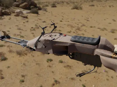 starwars Motojet 74-Z Low-poly 3D model