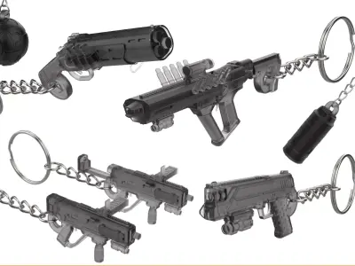 Helldivers Keychains Bundle - 7 Printable STLs - Commercial Use 3D print model