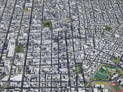 Curitiba Low-poly 3D model