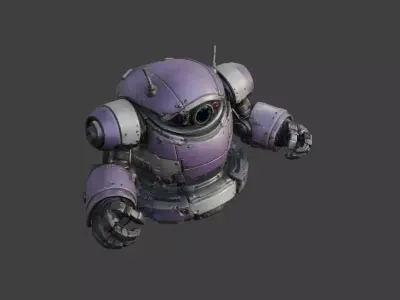 The Aegis Orbital Mech Drone Low-poly 3D model