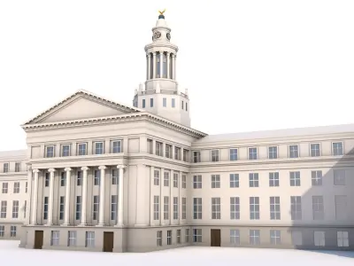 Denver City Hall Building Low-poly 3D model