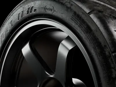 Dunlop Direzza DZ03G New and Dirty Real World Details 3D model