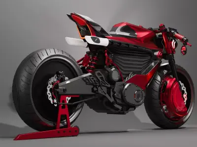 Electric Sport Motorcycle 3D model purchase