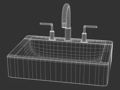  Above Counter Rectangle Bathroom Sink Model, White 