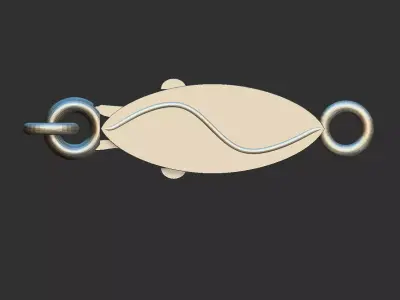 SafetyBuckle fish with hook Free 3D model