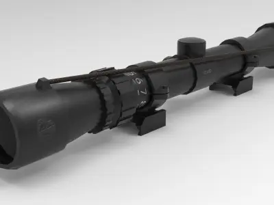 8x Scope Low-poly 3D model