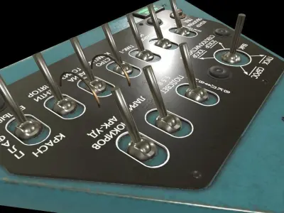 Mi-8MT Mi-17MT Right Triangular Panels Board Russian Low-poly 3D model