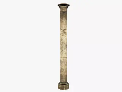 Column stone Low-poly 3D model