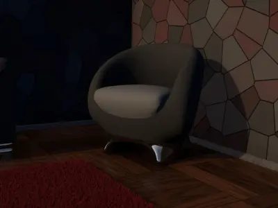 Basic Armchair Free 3D model