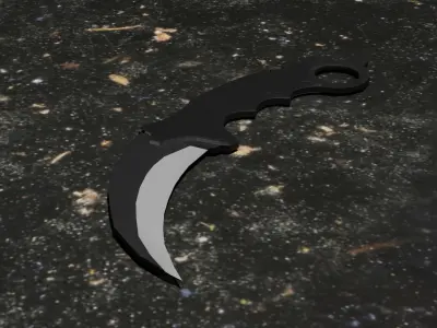 kerambit knife Low-poly 3D model