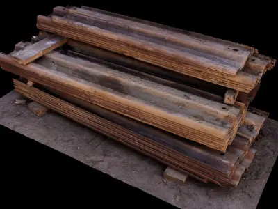 Pile of construction sheets Free 3D model