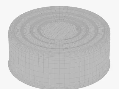 canned food round tin metal aluminium can 07 3D model