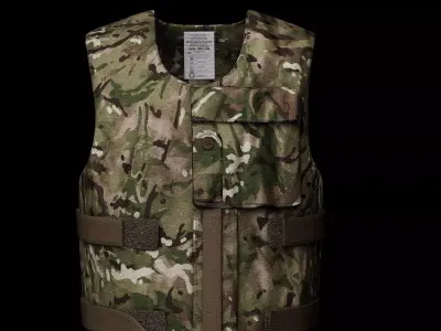 British Armed Forces - ECBA Enhanced Combat Body Armour Low-poly 3D model