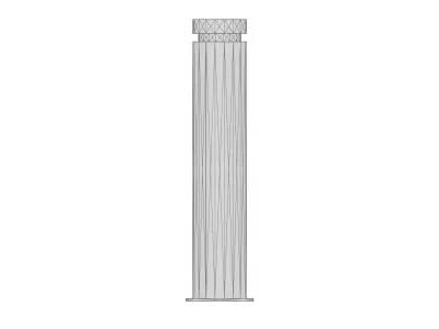 Grey Stainless Steel Bollard 3D model