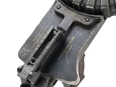 PBR British Lewis Machine Gun Low-poly 3D model