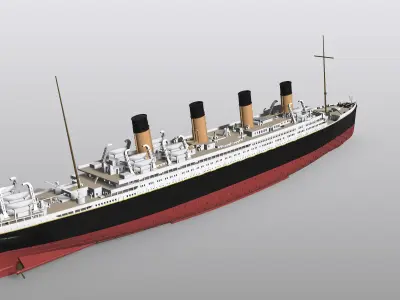 RMS Britannic ocean liner had she known commercial service 3D print model