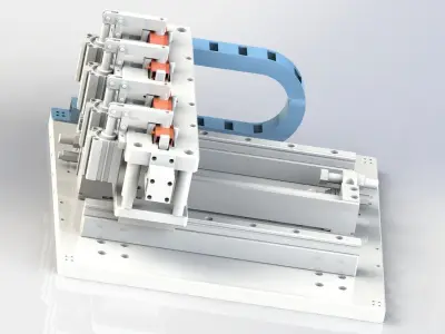 Hinge locating mechanism 3D model