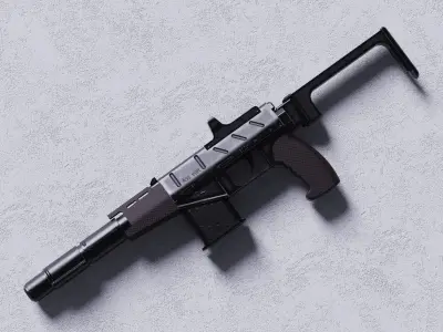 Ass Valt Gun Low-poly 3D model