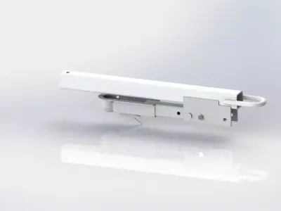 Square towbar with collapsible hitch Free 3D model