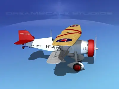 Curtiss F-11-C2 Goshawk V10 3D model