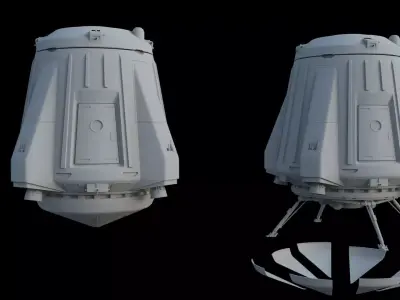 Sci Fi Landing module - Escape Pod 3D model