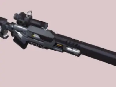  Futuristic Sci-Fi Gun 3D Model Low-poly 3D model