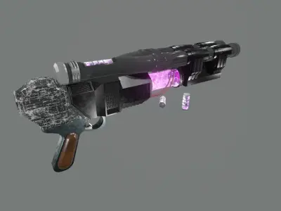 Fantasy Sliquifier Double Barreled Wonder weapon gun 3D model